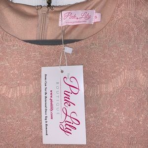 NWT Pink Lily boutique lace mini dress